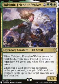Tolsimir, Friend to Wolves - The List