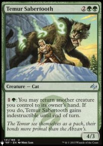 Temur Sabertooth - The List