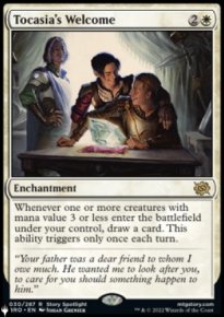 Tocasia's Welcome - The List