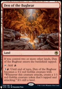Den of the Bugbear - The List