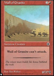 Wall of Granite - The List